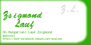 zsigmond lauf business card